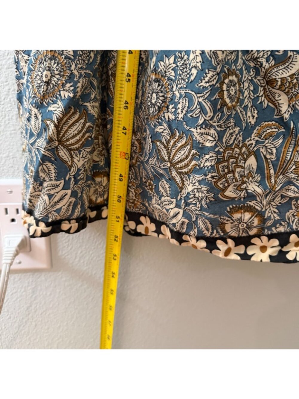 Natural Life Floral 100% Cotton Maxi Dress MEDIUM Boho Peasant - Picture 4 of 6